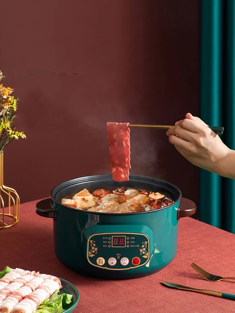 220V Electric Hot Pot Multicooker Household Non-stick Cooking Machine  Frying Pan Pot 5L Double-flavor Hot Pot 3L Single Pot