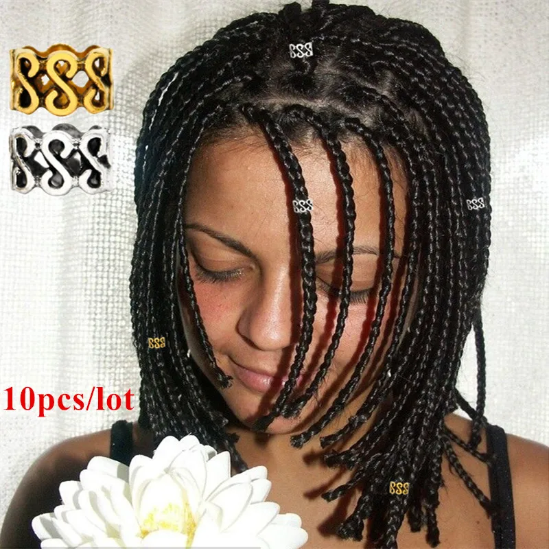 

10 шт./партия, женские Винтажные бусины для плетения волос