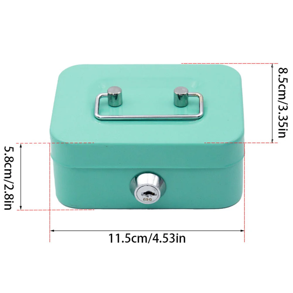 Safe Box Money Safe Box Lockable Cash Box With Key Portable Piggy Made Of Metal Small Security Lock Sturdy Coin Boxes For Kids