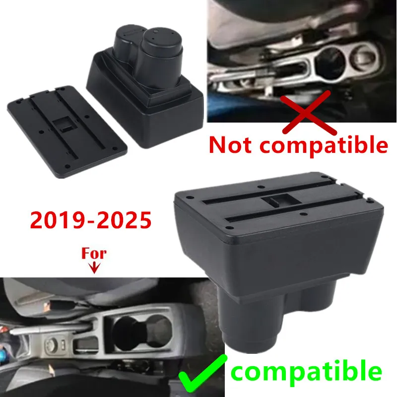 르노 더스터 암레스트, 다치아 더스터 암레스트 박스 2019-2025, 이중층 수납 박스, 컵 홀더, 레트로핏 자동차 액세서리