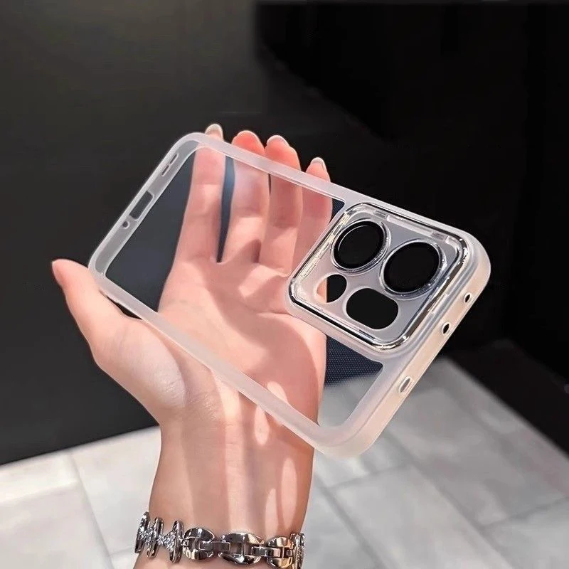 Shockproof Plating Silicone Back Phone Case Cover