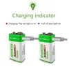 9V Rechargeable Battery 12800mAh 6F22 Micro USB 9v Li-ion Lithium Batteries for Multimeter Microphone Toy Remote Control KTV 5