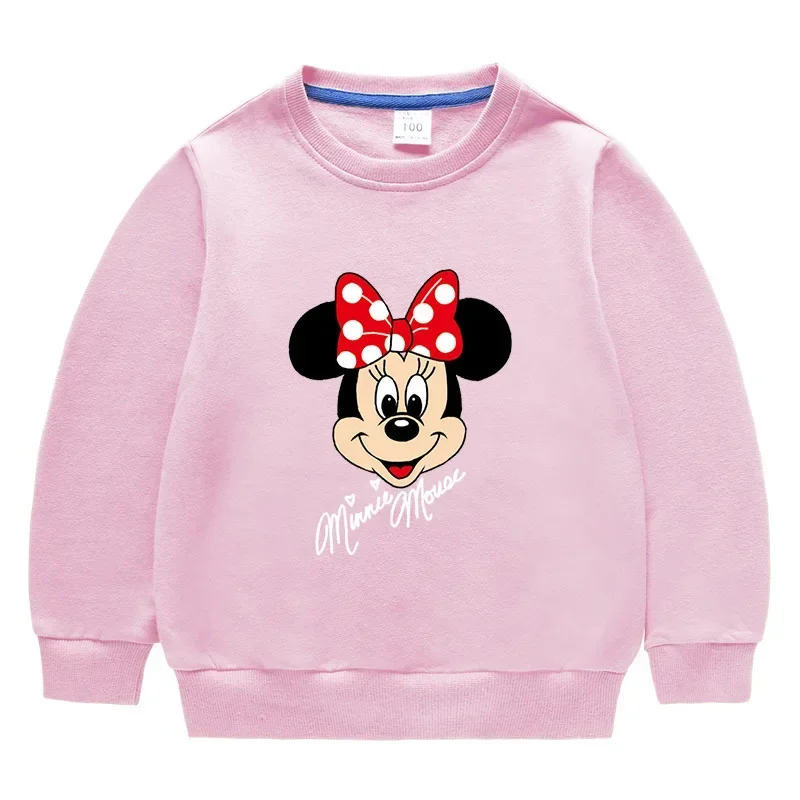 

Disney Mickey Mouse and Donald Duck Sweatshirt Children's Long-sleeved Cotton Top for Girls Round Neck Bottoming Shirt