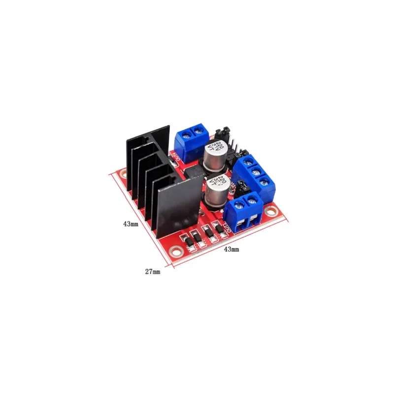2PCS L298N DC 모터 드라이브 스테퍼 모터 지능형 자동차 모터 제어 모터 드라이버 보드 모듈 L298N