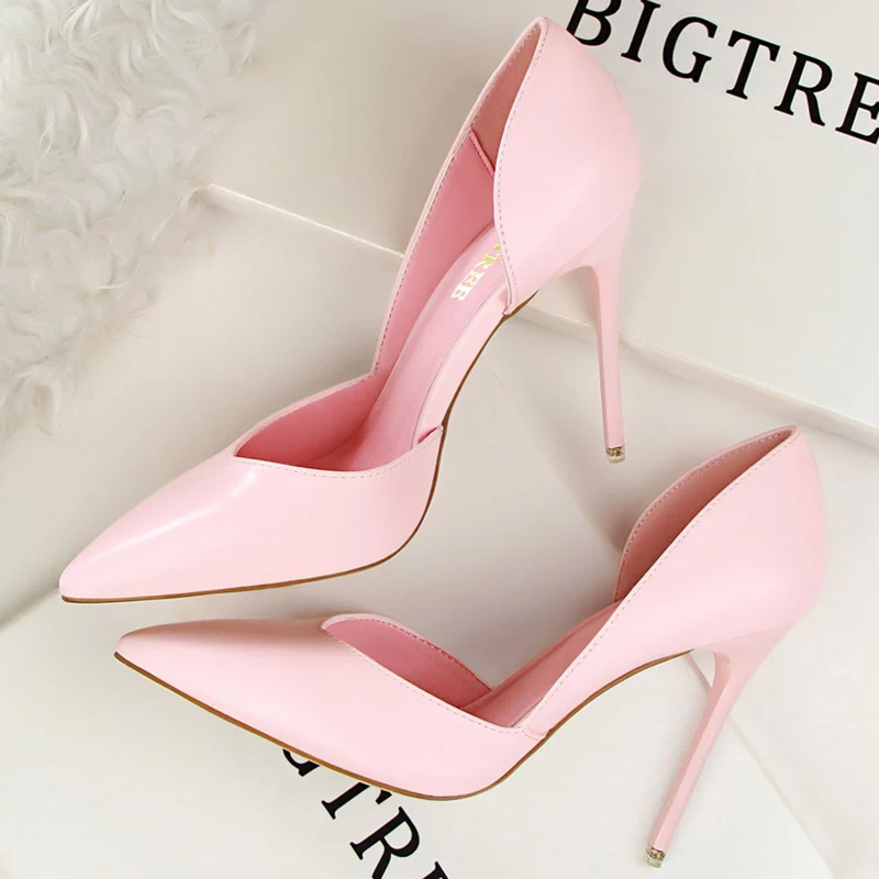 

Женские туфли на шпильке 2023 см, розовые или желтые туфли-лодочки на тонком высоком каблуке, с острым носком, свадебные туфли для невесты, лето 10,5