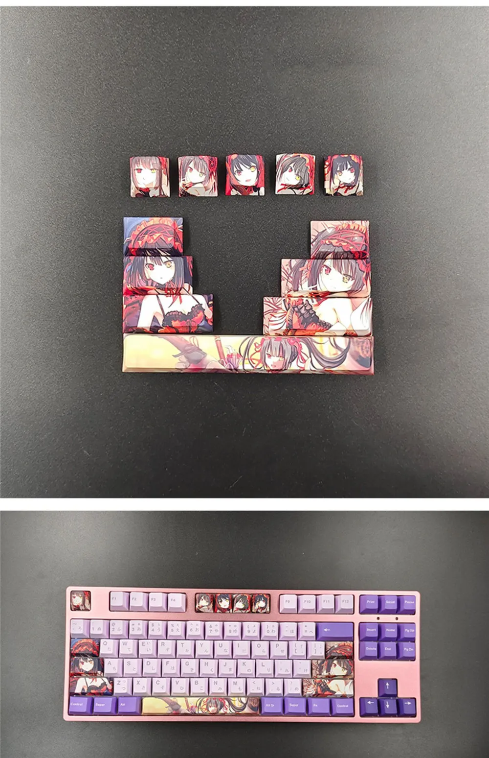 Personagens de anime Keycap, personalizado, PBT, sublimação,