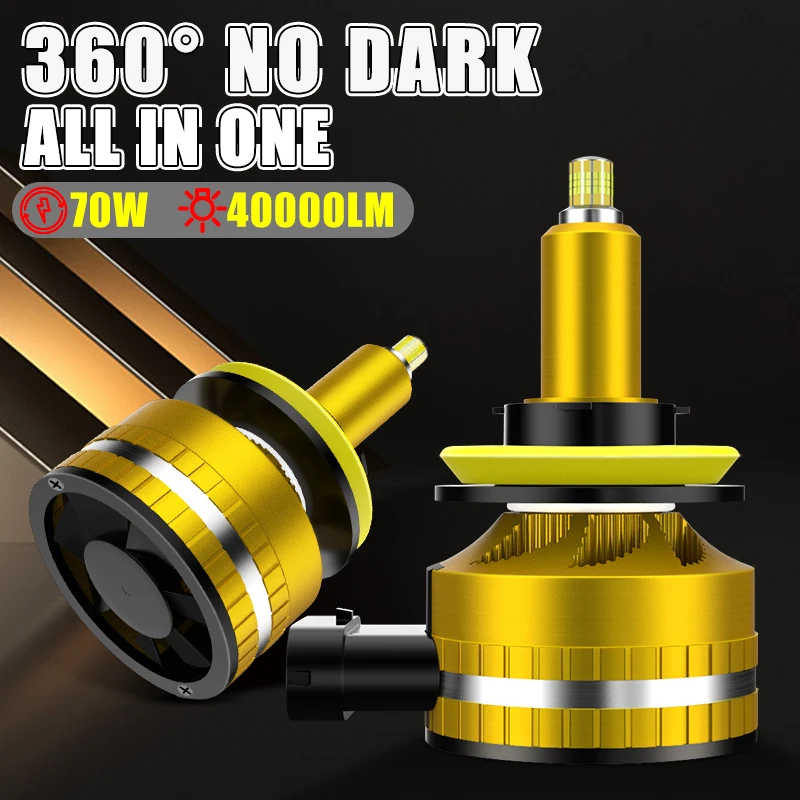 Carsnake Mini 360 9005 HB3 LED Headlights 40000Lm 70W 12V H1 H7 H8 H9 H11 Hi Low Beam 9006 HB4 9012 Hir2 Fog Lamps Plug and Play 1