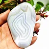 Natural Stone Lace Agate Palm Stone Spiritual Meditation Healing Yoga Exercise Feng Shui Crystal Room Ornament 4
