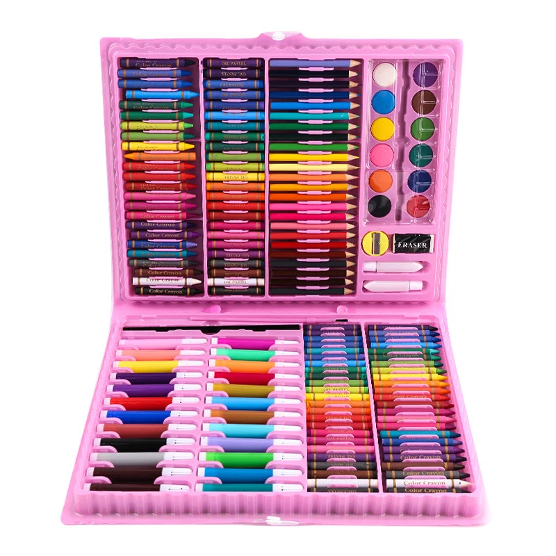 

168 Pcs Art Set Watercolor Markers Crayons Water Pen Drawing Set Artist Painting Tools For Boys Girls Kids Birthday Gifts