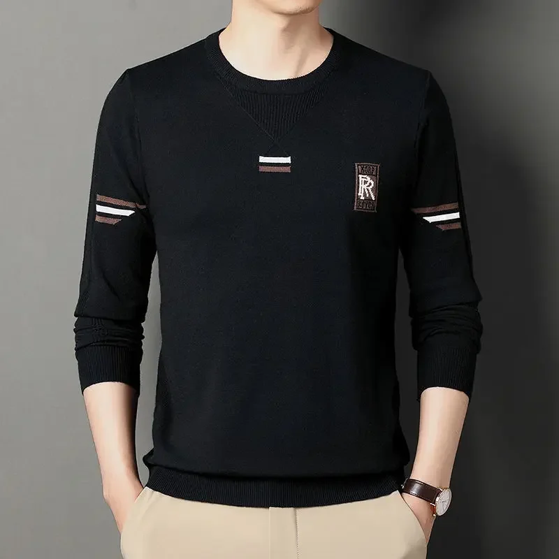 thumbnail image 1 of Sudaderas Slim Fit Tight Tendencias de moda 2024 Hombre Jerseys Capa base Camiseta para hombres Citas Diseñador Casual Venta Ropa Tee, 1 of 5
