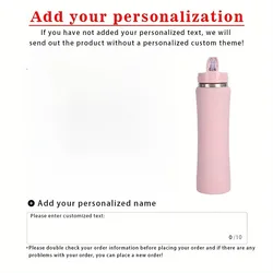 Customized Insulated Stainless Steel Water Bottle with Straw - Ideal Gift for Fitness & Cycling Enthusiasts (Pink)