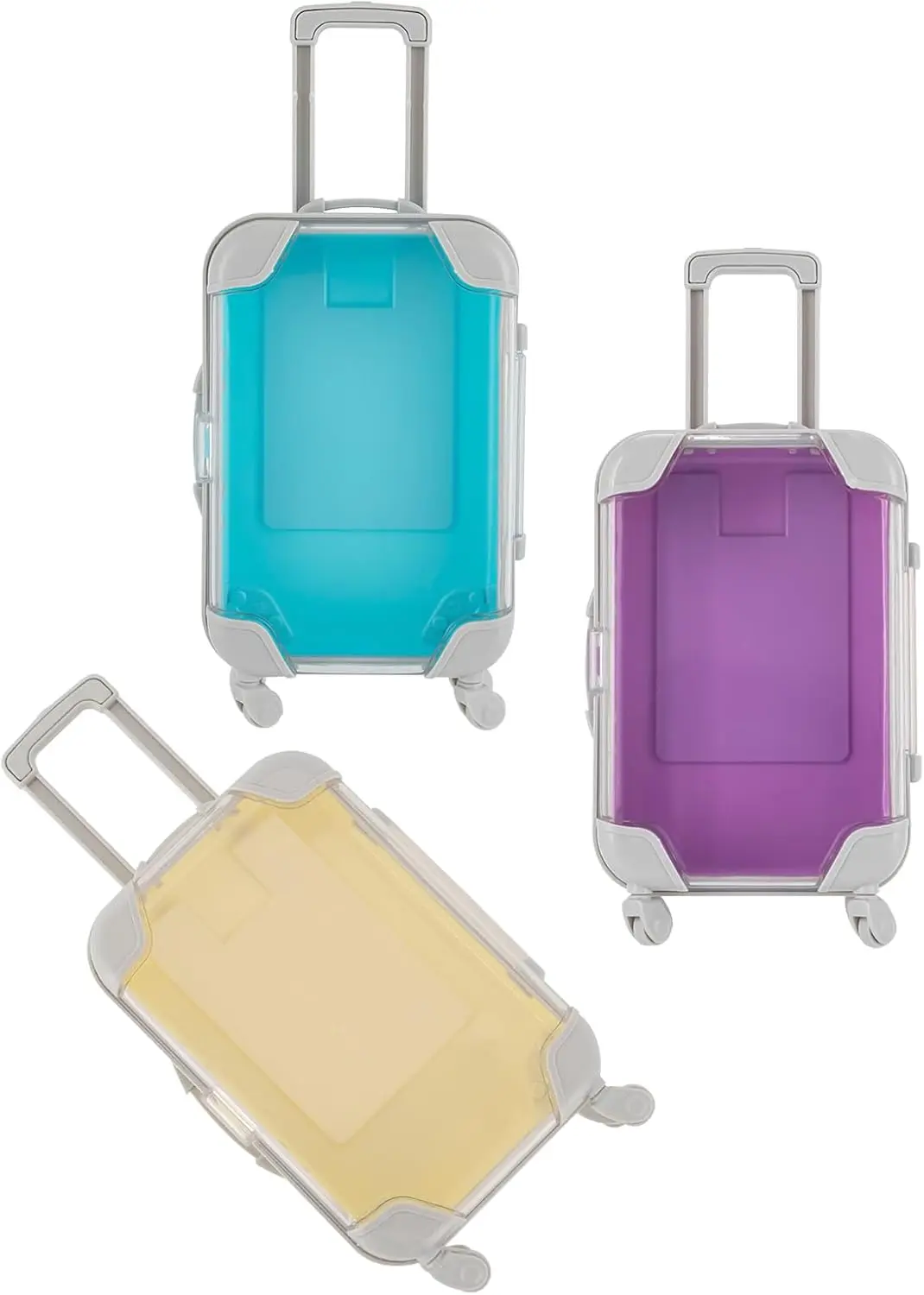 NEU 12 Stück Mini-Koffer, Mini-Süßigkeiten-Aufbewahrungsbox in 5 Farben, Tragbare Handliche Geschenk-Reisebox, Simulierter Trolley-Koffer – Detail 1