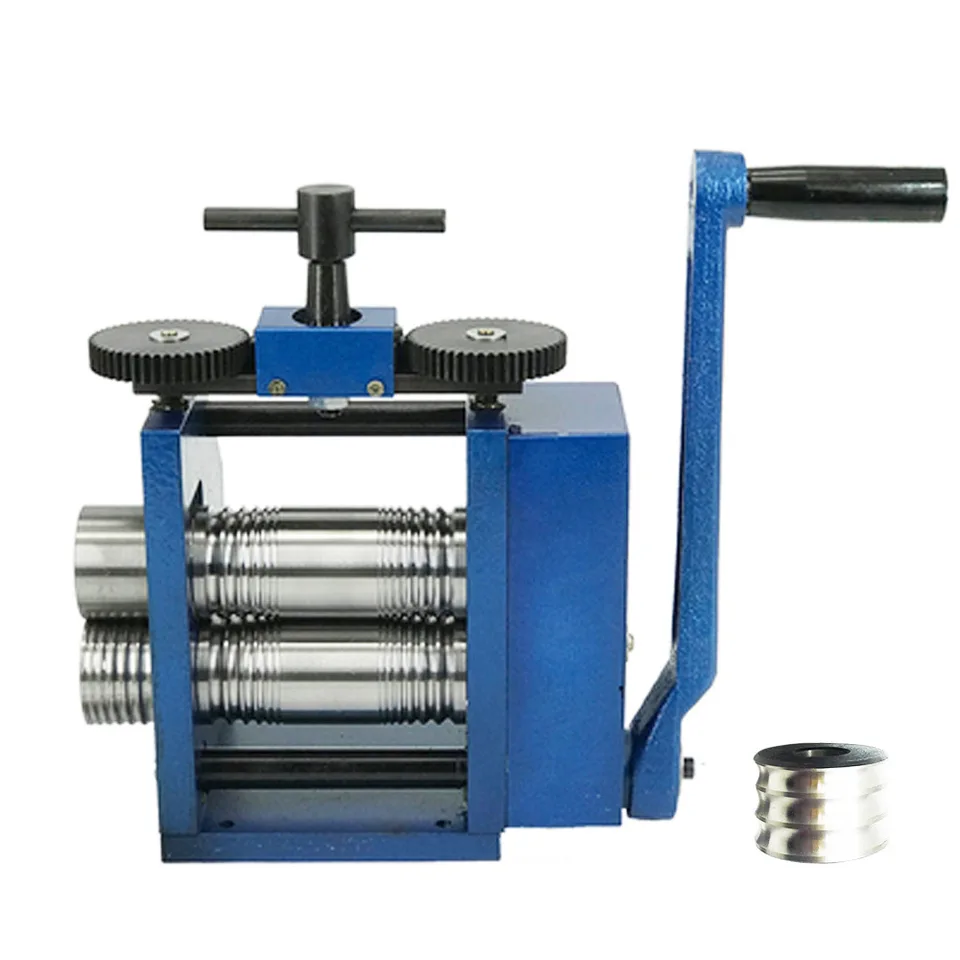Blue Manual Rolling Mill Jewelry Making Tool