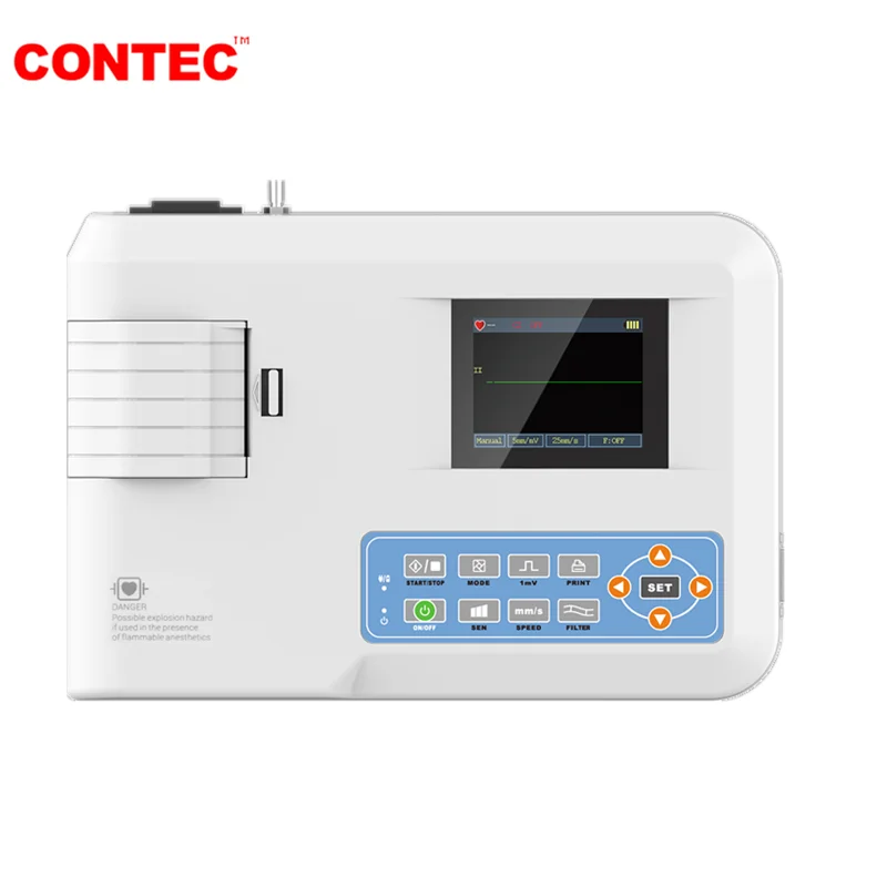 Contec ECG100G Single Channel ECG Electrocardiograph ECG Monitor EKG Machine