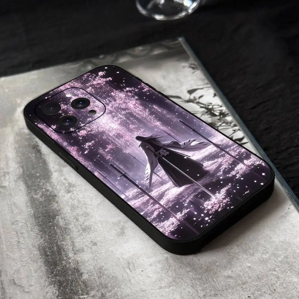 Anime B-Bleach Kuchiki Byakuya Silicone Soft Phone Case