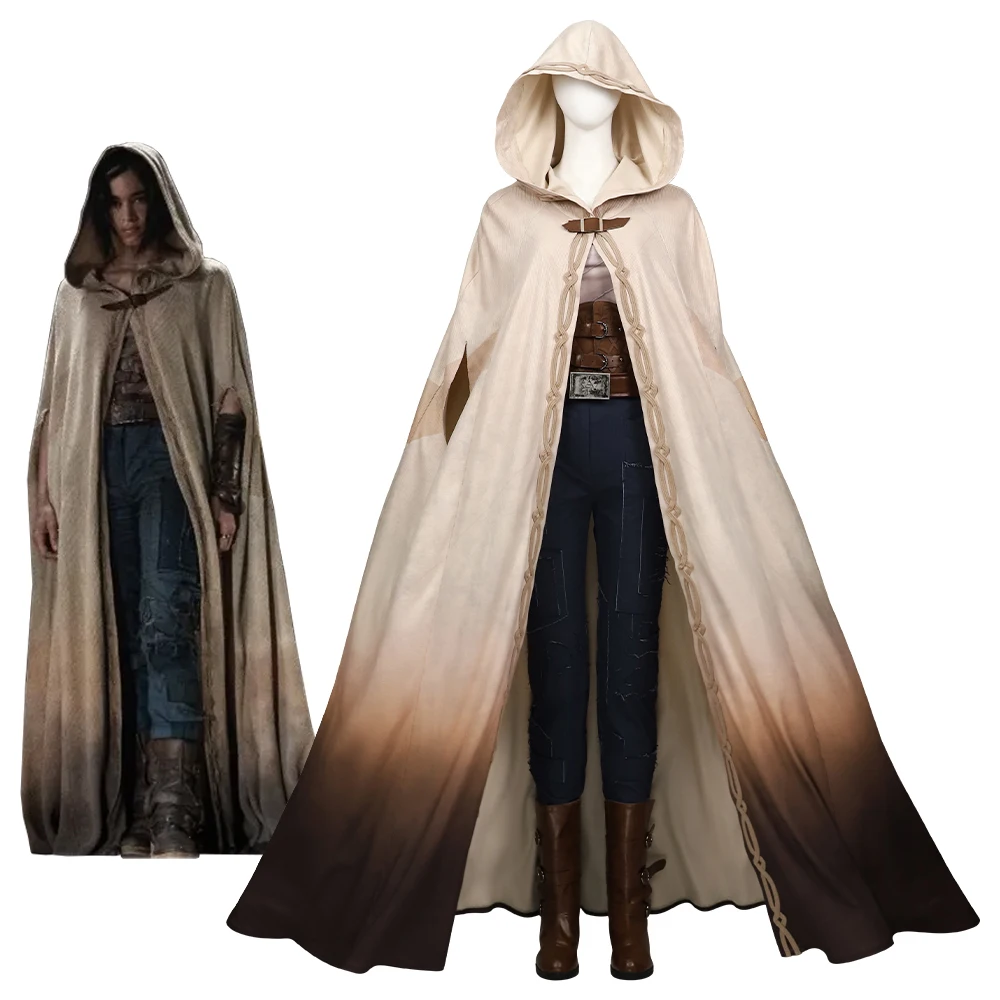 Carl Kora Costume Cosplay Rebel Moon Outfits New Kora Cos Vest Pants Mantello Set Completo Donna Halloween Party Carnival Party Clothes