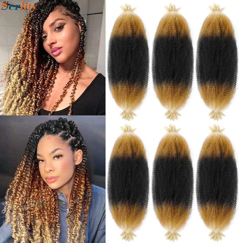 24 16 Inch Long Burgundy Marley Twist Braiding Hair Ginger Red Colors Pre Fluffed Spring Twist Hair Synthetic Cuban Twist Hair 3