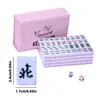 Mini Mahjong Game Sets Chinese Traditional Mahjong Sets With 144 Tiles And 2 Dice Leisure Table Game For Travel Family Friends 6