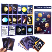 17 Cards Space Solar System Star Educational Flash Card for Toddlers English card for 2-4 years kids children learning toys 1
