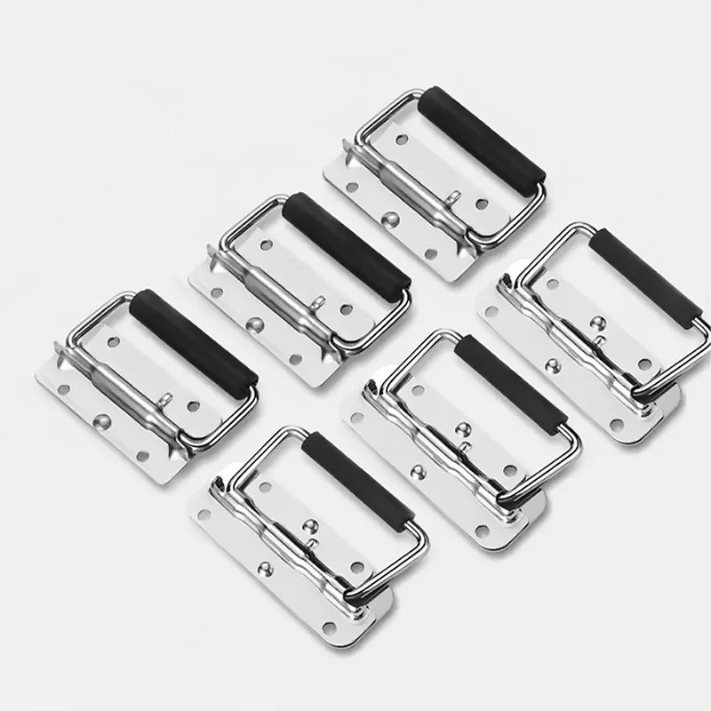 304 Stainless Steel Folding Handle Toolbox Movable Handle Wooden Box Ring Industrial Equipment Box Spring furniture handles
