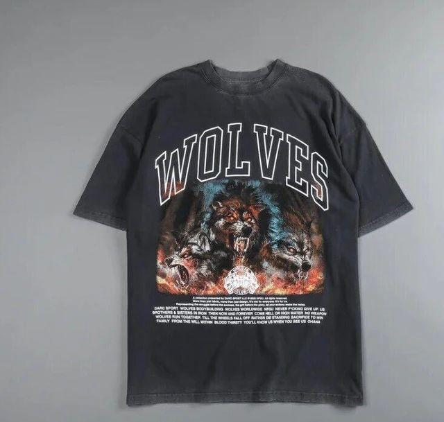Darc Sport CERBERUS PREMIUM VINTAGE OVERSIZED TEE IN WOLF GRAY M  NewinPackage