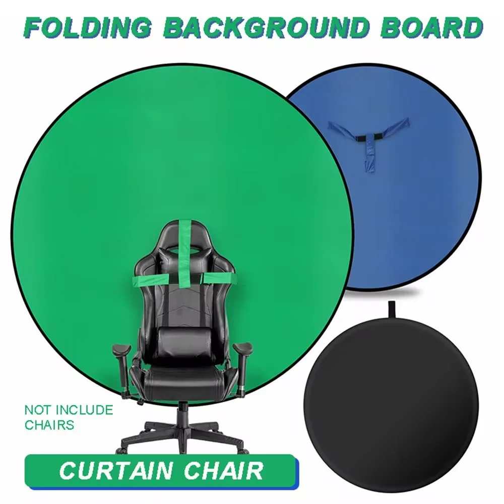 110cm Green Screen Backdrop Photography Background Cloth for Game Live Chromakey Photos Video Studio Folding Reflector Backdrop
