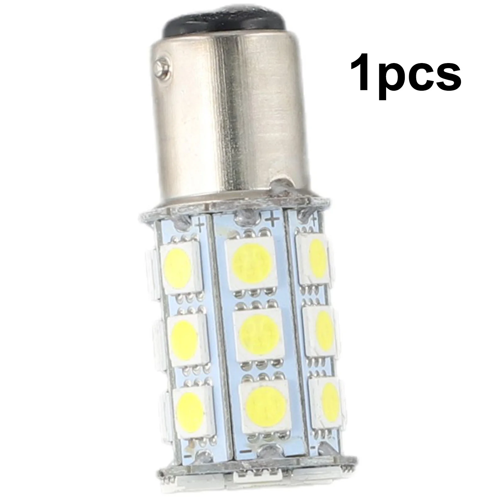 1Pc 27SMD BA15D 6000K White Cabin Marine Boat LED Inner Lights Bulbs