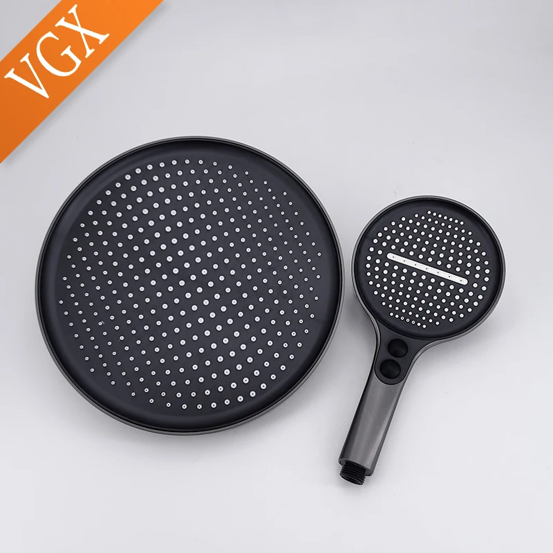 VGX Thermostatic Shower System Set Smart Digital Bathroom Shower Faucet Set Temperature Display Rainlfall Bathroom