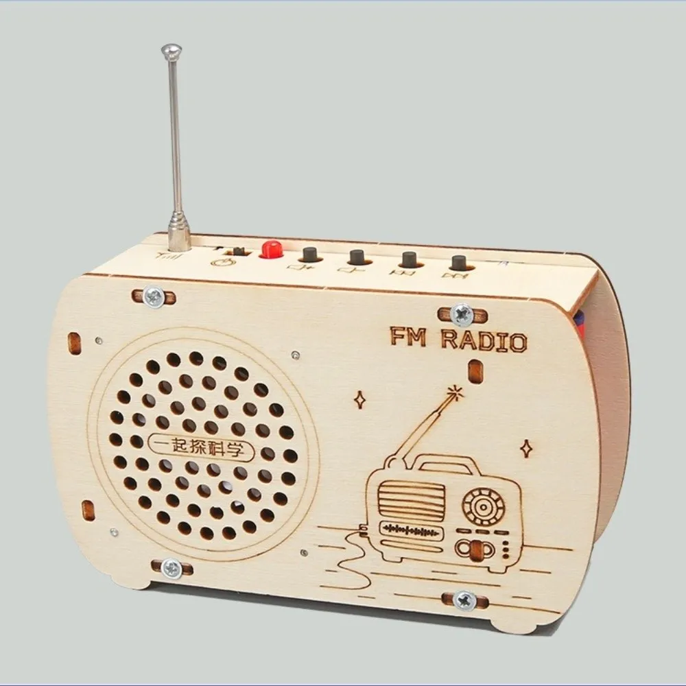 Wooden Radio Kit: Mechanical Assembly Hands-On Learning and DIY Craft