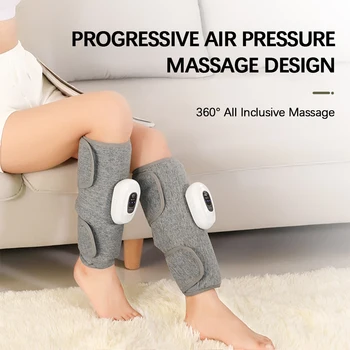 Massaggiatore per Gambe Intelligente con 3 Modalità di Vibrazione, Massaggiatore ad Aria Compressa Wireless Elettrico per Piedi