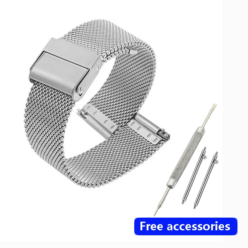 Premium Stainless Steel Watch Band, Multiple Sizes Available