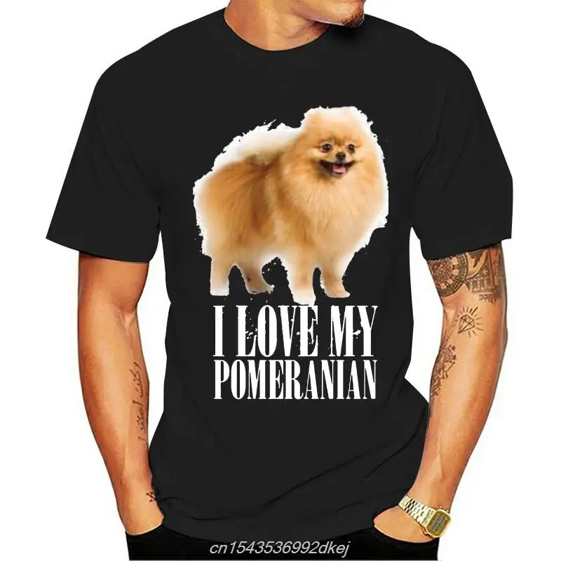 

100% Cotton O-neck Custom Printed Men T Shirt My Pomeranian Women T-shirt Cartoon Casual Short Broadcloth Cn(origin)