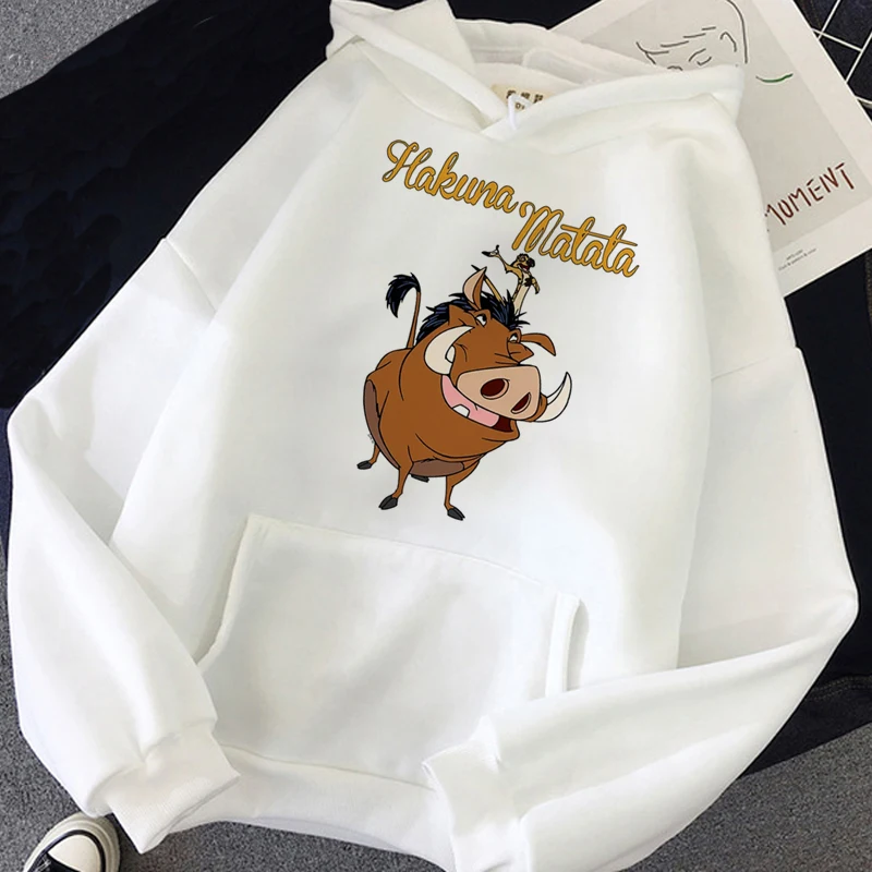 thumbnail image 1 of Disney Hakuna Matata divertida Simba Anime Sudadera con capucha mujer el Rey León Kawaii sudadera gráficos Harajuku mujer Sudadera con capucha, 1 of 5