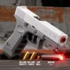 Dual-mode Shell Ejection G17 Pistol Laser Version Automatic Radish Gun Soft Bullet Toy Gun CS Shooting Weapons for Kids 1