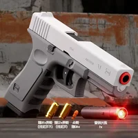 Dual-mode Shell Ejection G17 Pistol Laser Version Automatic Radish Gun Soft Bullet Toy Gun CS Shooting Weapons for Kids 1