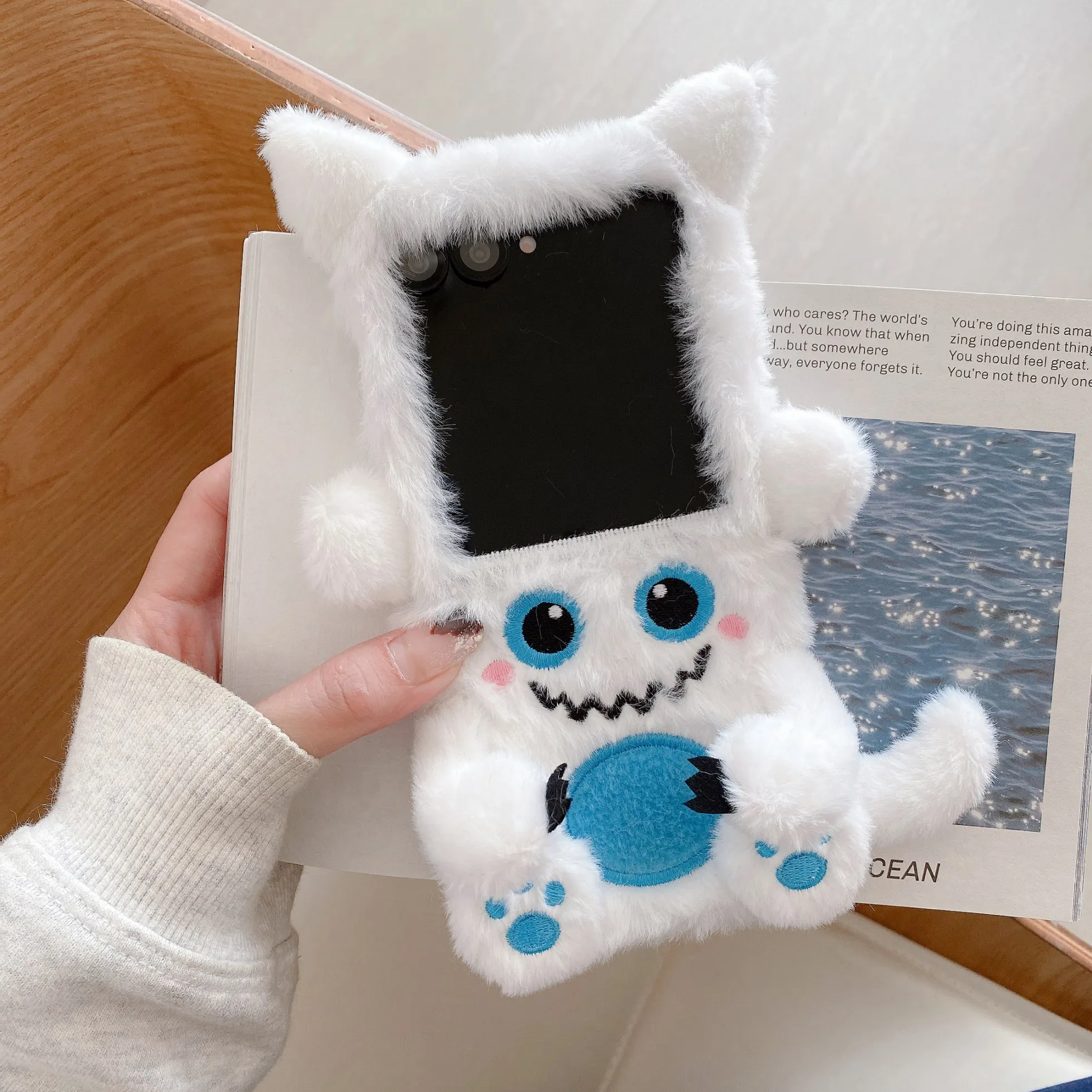 Fleece Furry Monster Cute Cartoon Plush Winter Phone Case