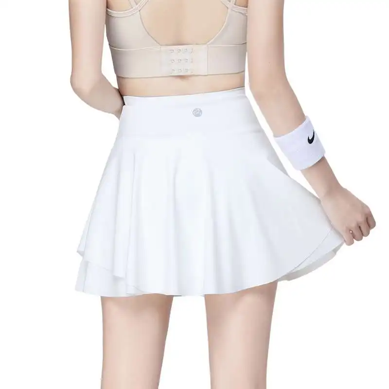 DRUR Tennis Skirts With Pant Sportswear Woman Gym Skirt Pants High Waist Layered Skirt Sports Skort Women Micro-Miniskirt