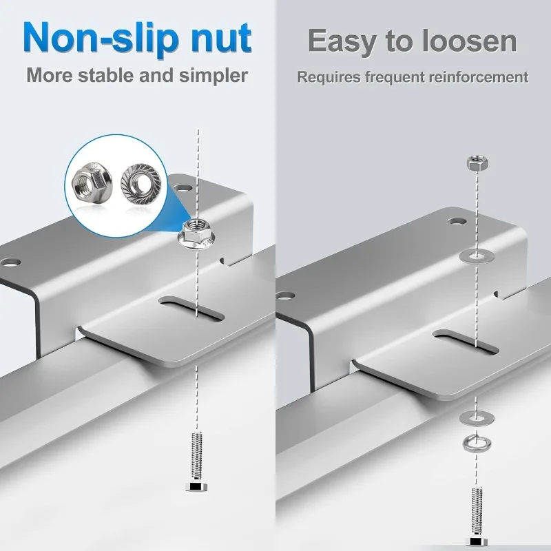 BLUSUNSOLAR 100 Sets High Quality Z-type Aluminum Solar Roof Mounting Bracket for Carvan Roof, By Fedex,DHL