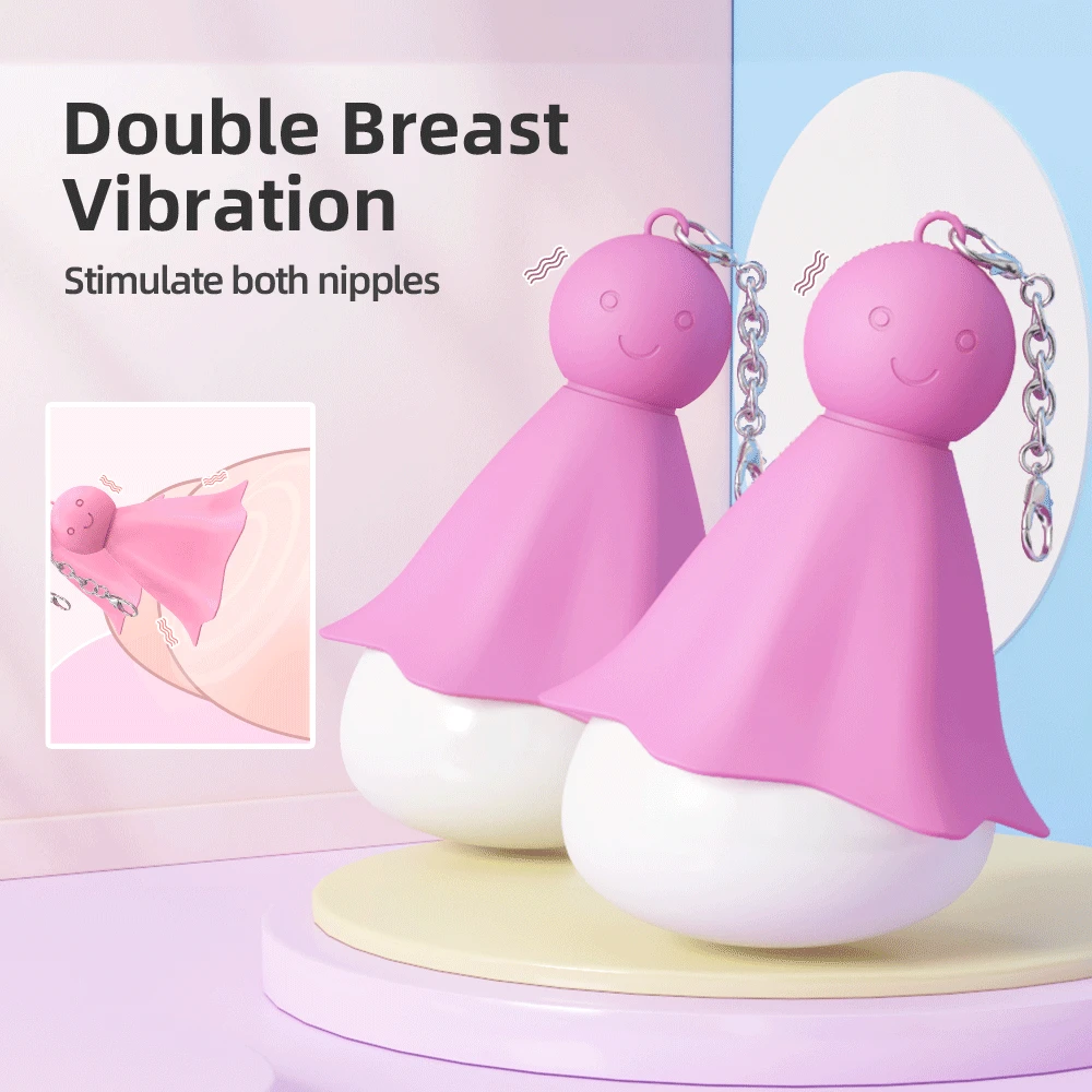 Mini Breast Vibrator 10 Mode Nipple Stimulation Licking Vibrator Breast Massage Couple Flirting Breast Sex Toys for Women Man