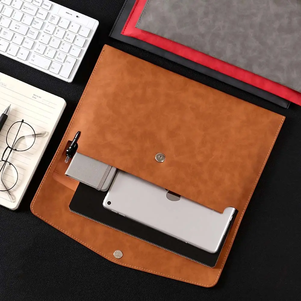 Sleek PU Leather Business Document Organizer & Laptop Bag