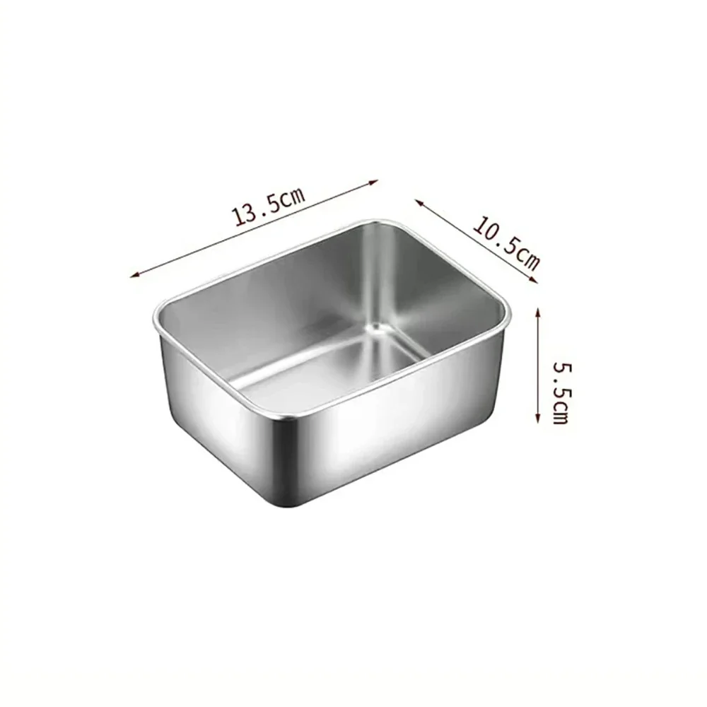 Stainless Steel Box High Temperature Resistant Foods Preservation Picnic Bento Boxes Storag Container Refrigerator Food Storage 6