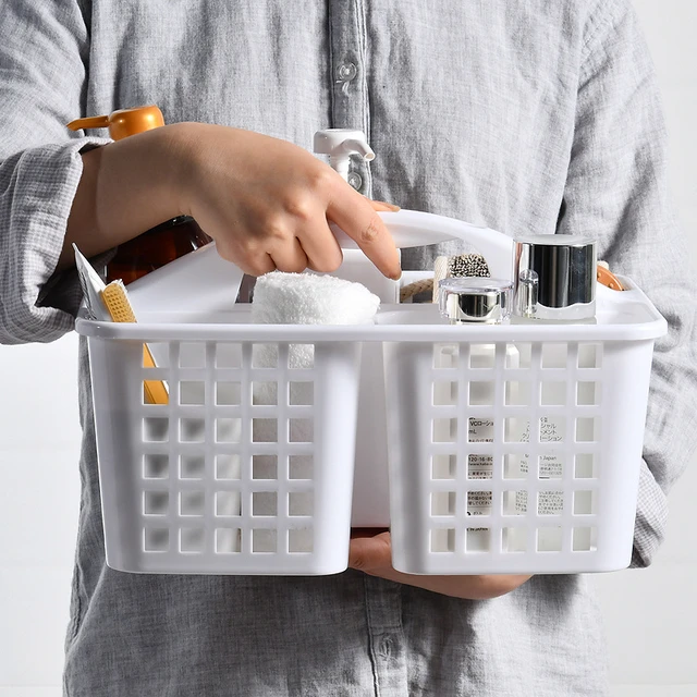 2024 New Portable Storage Basket Cleaning Caddy Storage Organizer Tote with  Handle for Laundry Bathroom Kitchen Spray Bottles - AliExpress