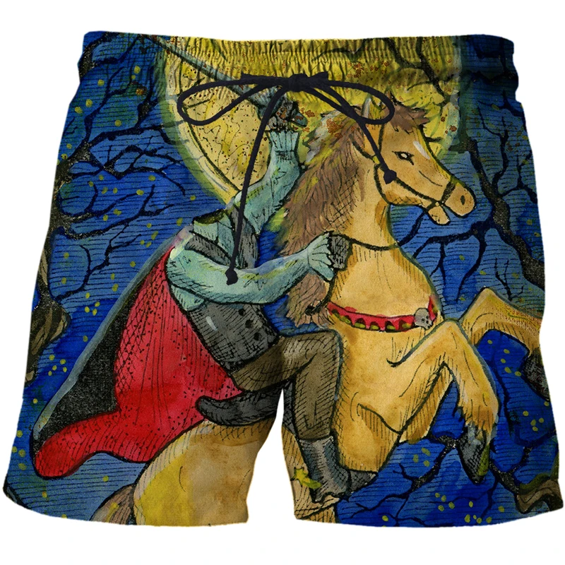 

Men's Swim Shorts Custom Summer 3D Tarot art pattern Printing Quick Dry Beach Shorts Male Leisure Swimwears Clothing Mens clothe