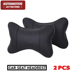 Deluxe Auto Safety Neck Rest Pillow - Breathable Mesh Cushion Pad (2pcs)
