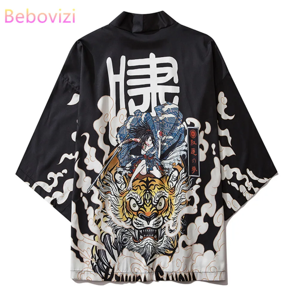 17 Style Harajuku Japanese Fashion Kimono Men and Women Cardigan Blouse Haori Obi Asian Clothes Samurai japanese kimono japanese kimono cardigan japanese kimono shirt