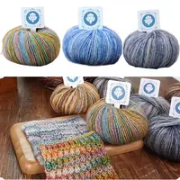 Super Soft Knitting Wool Yarn Manual Medium Thick Variegated Worsted Weight Yarn Multipurpose No Fading Hand Knitting Yarn Sock 1