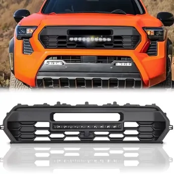 Griglie da corsa automobilistiche adatte per toyota tacoma 2024 2025 2026 Barra LED Griglia in ABS Accessori auto