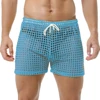 Breathable Mens Sexy Mesh Fishnet Causal Shorts Loose Men Hollow Out Beach Bikini Swim Trunks Drawstring Sport Gym Lounge Shorts 1