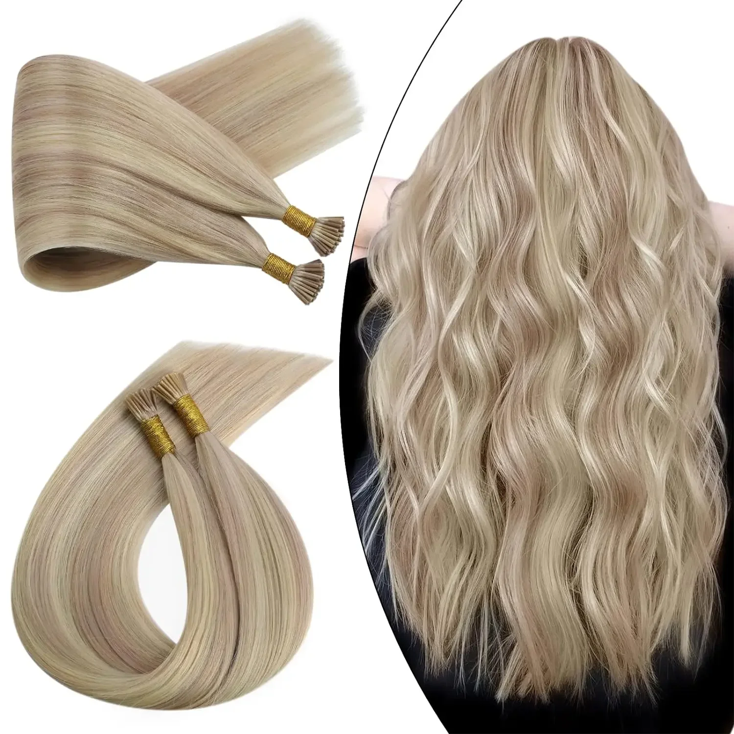 

Ugeat I накладные волосы для наращивания, человеческие волосы, волнистые волосы Remy, 14-24 дюйма, 40 г/80 г, Натуральные Прямые предварительно скрепленные волосы для наращивания