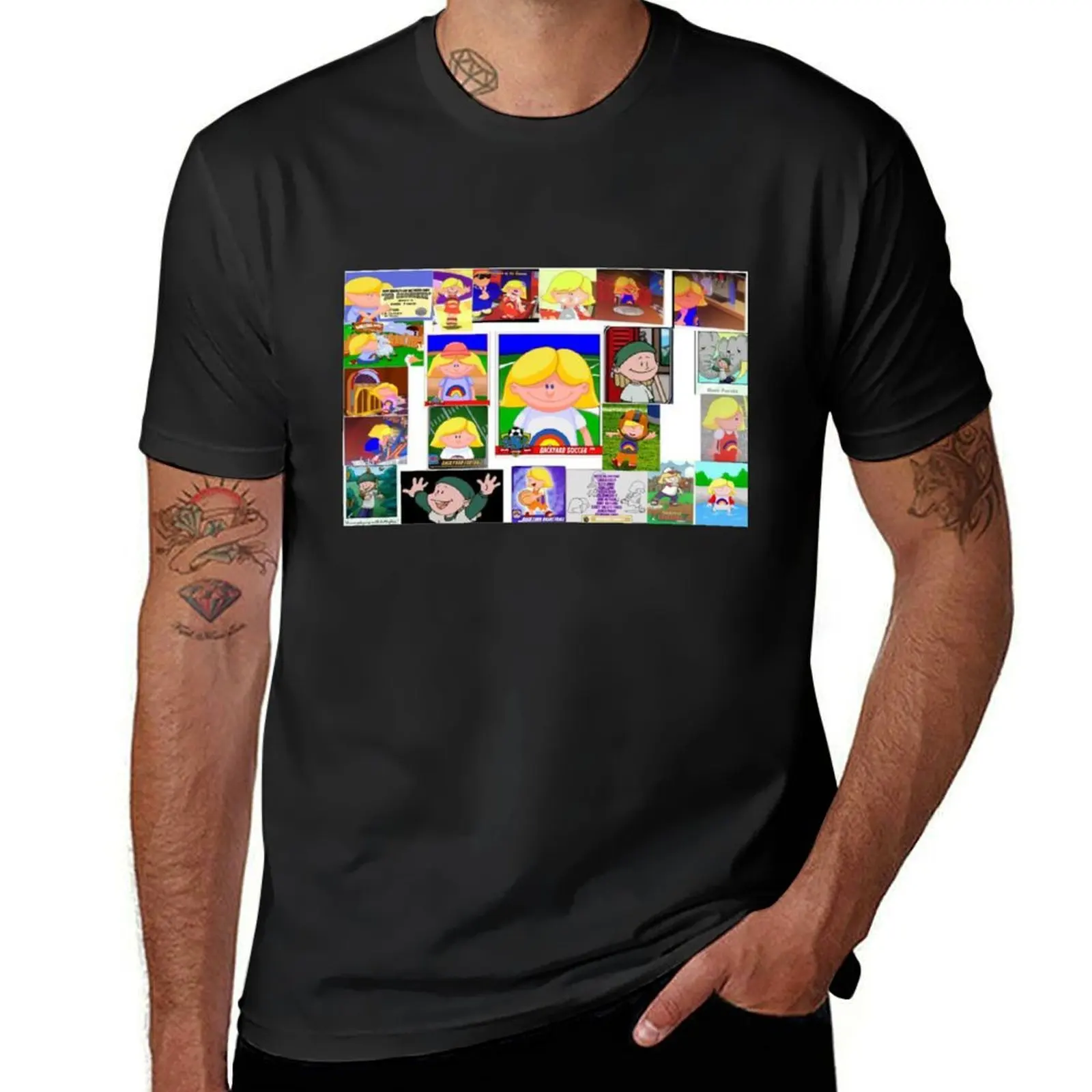 Annie Frazier collage T-Shirt funnys aesthetic clothes plus size tops heavyweights oversized t shirt men